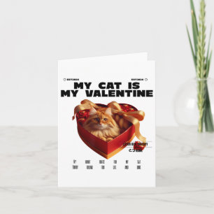 Eine Katze in der Box-Therapie glücklich Valentins Karte