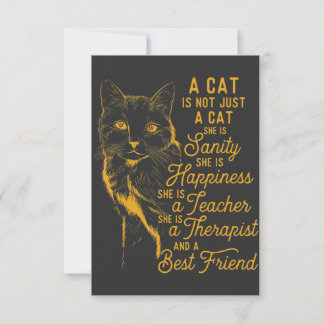 Eine Katze ist nicht nur eine Katze, die sich über Dankeskarte