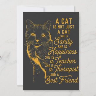 Eine Katze ist nicht nur eine Katze, die sich über Dankeskarte