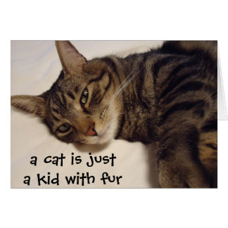 Eine Katze ist nur ein Kind mit Fisch