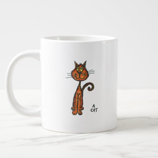 Eine Katze Jumbo-Tasse (Links)