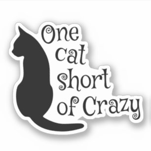 Eine Katze kurz Aufkleber