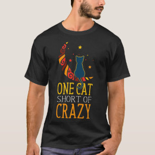 Eine Katze Kurz Crazy Kitten Funny Cat Mama Pullov T-Shirt