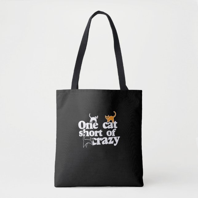 Eine Katze kurz CRAZY Tasche (Vorderseite)