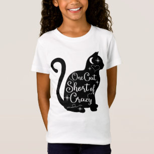 Eine Katze Kurz verrückt T-Shirt