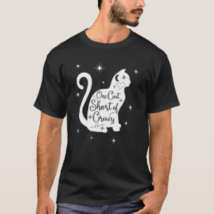 Eine Katze Kurze verrückte Katze Lady Katze Mama K T-Shirt