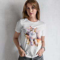 Eine Katze mit dem Namen Marmor - Wasserfarbstil