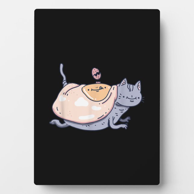 Eine Katze mit Eiern für Cat Lovers Gift Fotoplatte (Vorderseite)