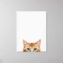 eine Katze mit weißem Hintergrund Leinwanddruck