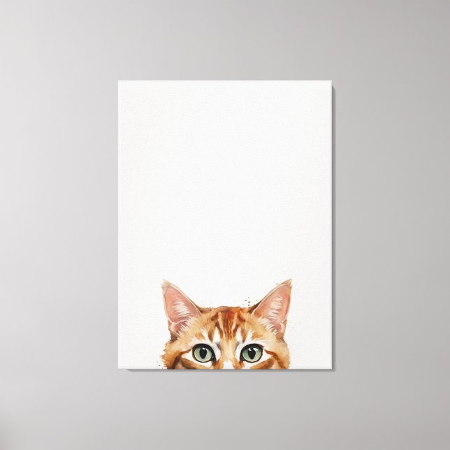 eine Katze mit weißem Hintergrund Leinwanddruck (Vorderseite)