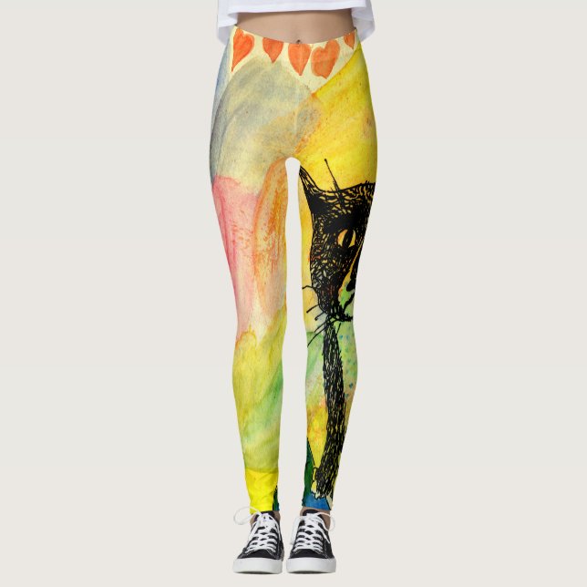 Eine Katze rief George an Leggings (Vorderseite)