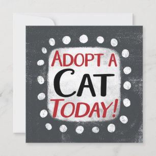 Eine Katzenkarte heute adoptiert Karte