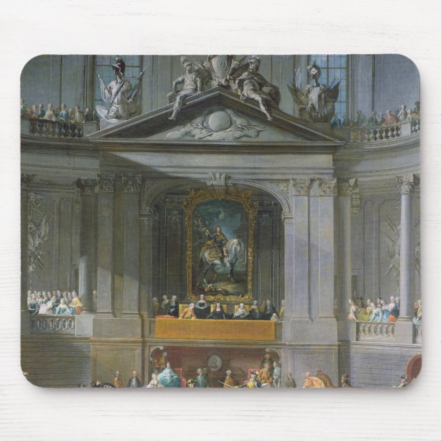 Eine Kavalkade in der Winter-Reitschule Mousepad (Vorne)