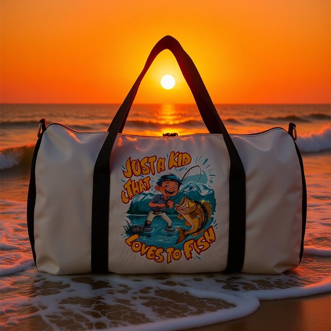 Eine kindliche Fischleidenschaft Duffle Bag (Von Creator hochgeladen)