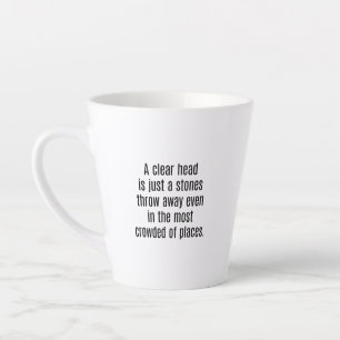 Eine Klarer-Kopf-Latte-Tasse Milchtasse