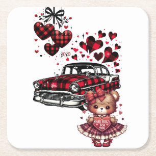 EINE KLASSISCHE VALENTINS-LIEBE FÜR DICH 2 RECHTECKIGER PAPPUNTERSETZER