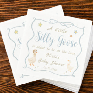 Eine kleine alberne Gans-Baby-Party Serviette