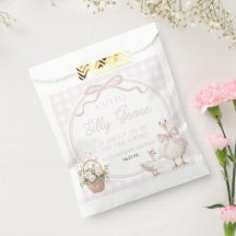 Eine kleine alberne Gans rosa Blumen-Schleife Baby