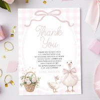 Eine kleine alberne Gans rosa Schleife Blumen Baby