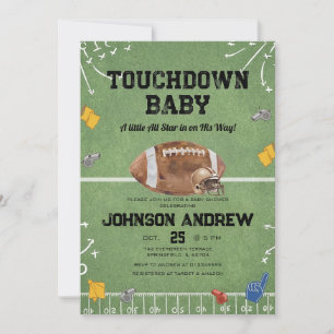 Eine kleine All-Star American Football Baby Shower Einladung