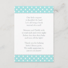 Eine kleine Anfrage Aqua Blue Baby Duschbuch Begleitkarte