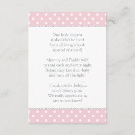 Eine kleine Anfrage Pink Baby Dusche Buch Begleitkarte