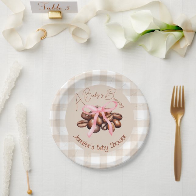 Eine kleine Bean braut Pappteller (Hochzeit)