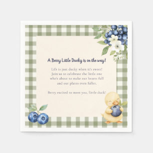 Eine kleine Beer-Ente Baby-Party / grün kariert Serviette