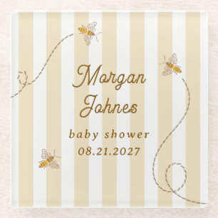 Eine kleine Biene Baby Shower Glasuntersetzer
