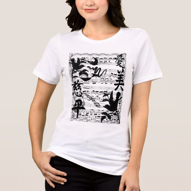 Eine kleine Birdie sagte mir so Tri-Blend Shirt (Vorderseite)