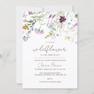 Eine kleine Blumendusche aus Wildblume Einladung