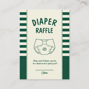 Eine kleine Bohne braut Baby Shower Windel-Raffel Begleitkarte