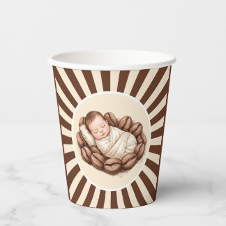 Eine kleine Bohne braut Kaffee-Baby-Party Pappbecher