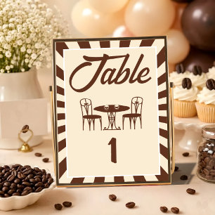 Eine kleine Bohne braut Kaffee-Baby-Party Tischnummer