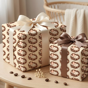 Eine kleine Bohne braut Kaffee Baby Shower Geschenkpapier