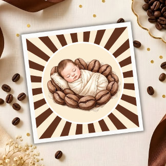 Eine kleine Bohne braut Kaffee Baby Shower Serviette