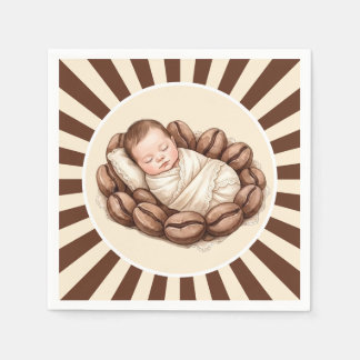 Eine kleine Bohne braut Kaffee Baby Shower Serviette