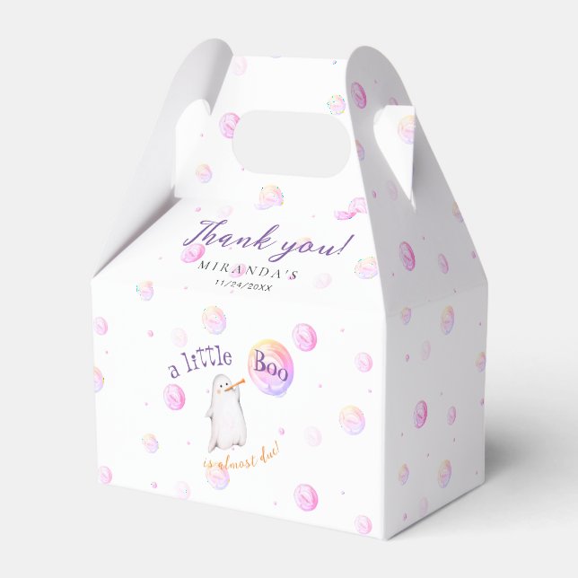 Eine kleine Boo Autumn Baby Dusche Gefälligkeitsbo Geschenkschachtel (Vorderseite)