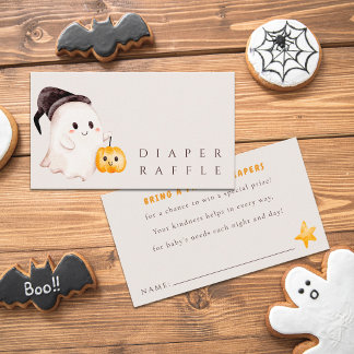 Eine kleine Boo-Baby-Shower-Windelanreizzusatzkart Begleitkarte