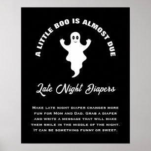 Eine kleine Boo-Babydusche, trendy, spätabendliche Poster