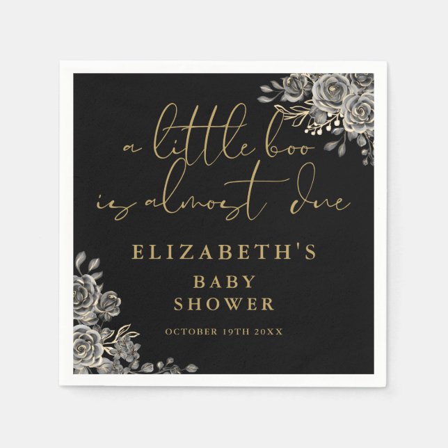 Eine kleine Boo-Gothic-Baby-Dusche Serviette (Vorderseite)