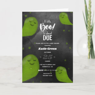 Eine kleine Boo Green Happy Halloween Baby Dusche Karte