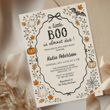 Eine kleine Boo Halloween-Baby-Party-Einladung