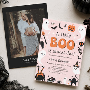 Eine kleine Boo Halloween-Baby-Party-Einladung für Einladung