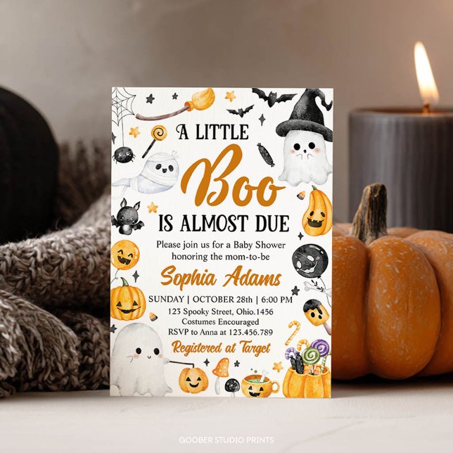 Eine kleine Boo Halloween Ghost Baby Dusche Einladung (Von Creator hochgeladen)