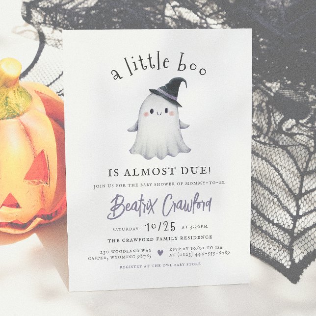 Eine kleine Boo Niedliche Halloween-Girl-Babydusch Einladung (Von Creator hochgeladen)