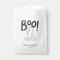 Eine kleine Boo Pink Babydusche bevorzugt Tasche