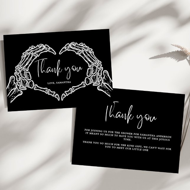 Eine kleine Boo Skull Halloween Kinderdusche Dankeskarte (Von Creator hochgeladen)