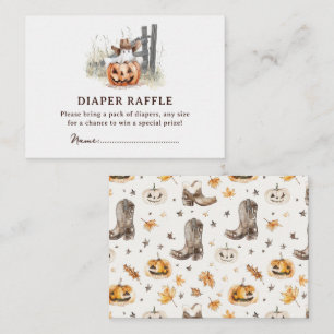 Eine kleine Boo' Western Halloween-Windel-Raffle Begleitkarte