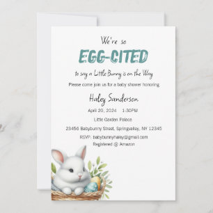 Eine kleine Bunny ist auf dem Weg Einladung, Egg-c Einladung